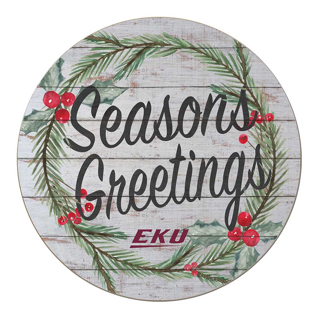 20x20 Weathered Seasons Greetings Eastern Kentucky University Colonels