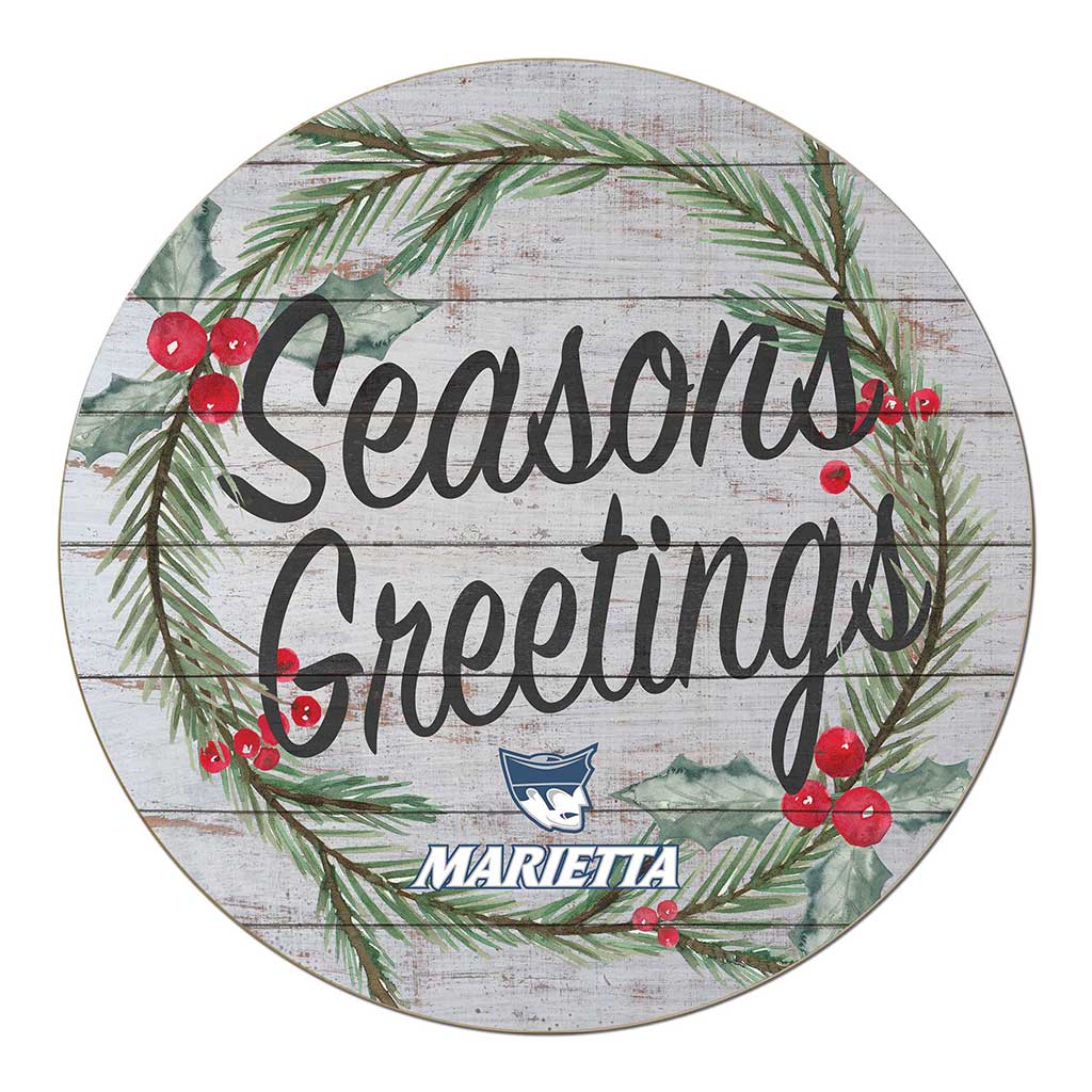 20x20 Weathered Seasons Greetings Marietta College Pioneers