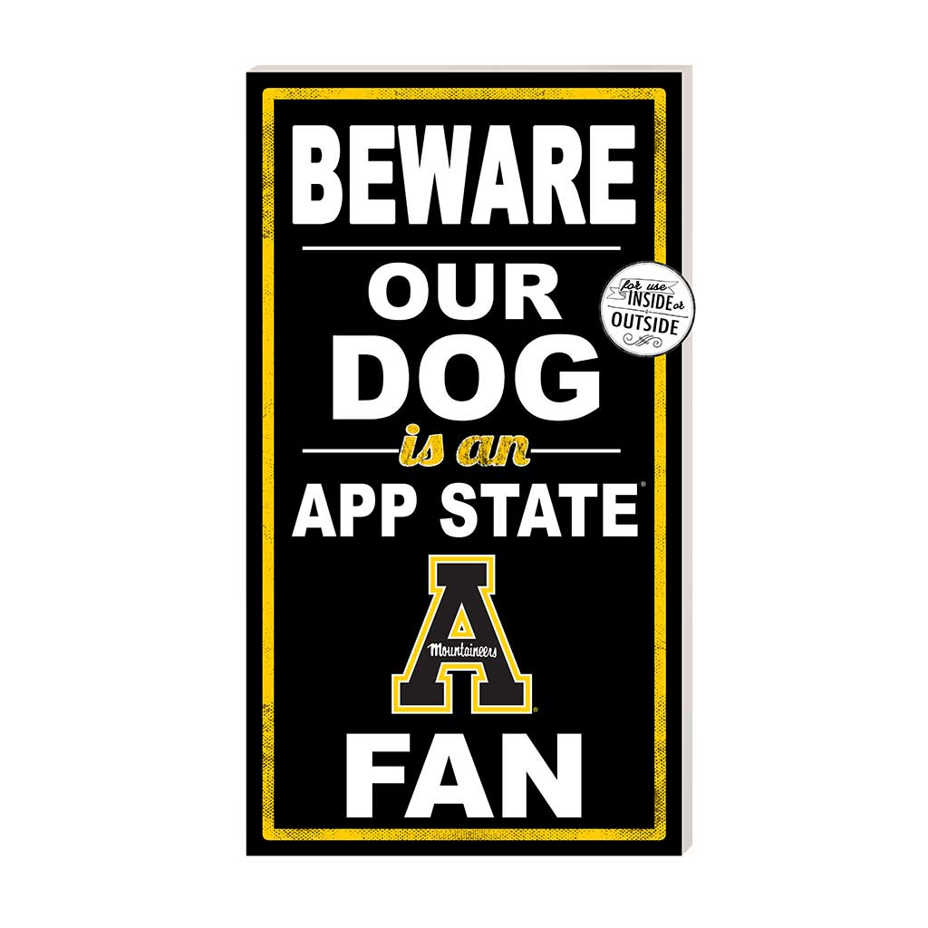 11x20 Indoor Outdoor Sign BEWARE of Dog Appalachian State Mountaineers