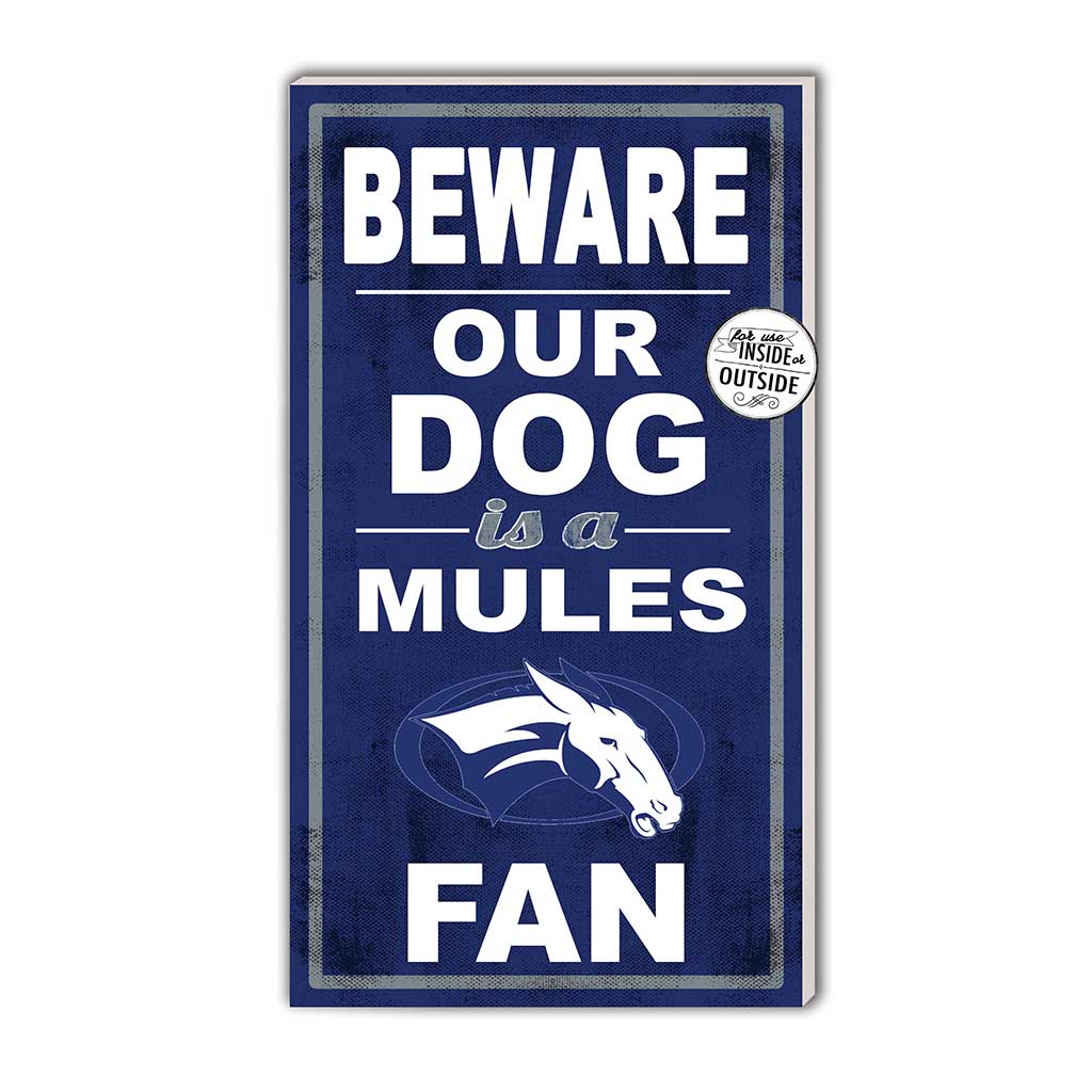 11x20 Indoor Outdoor Sign BEWARE of Dog Colby College White Mules