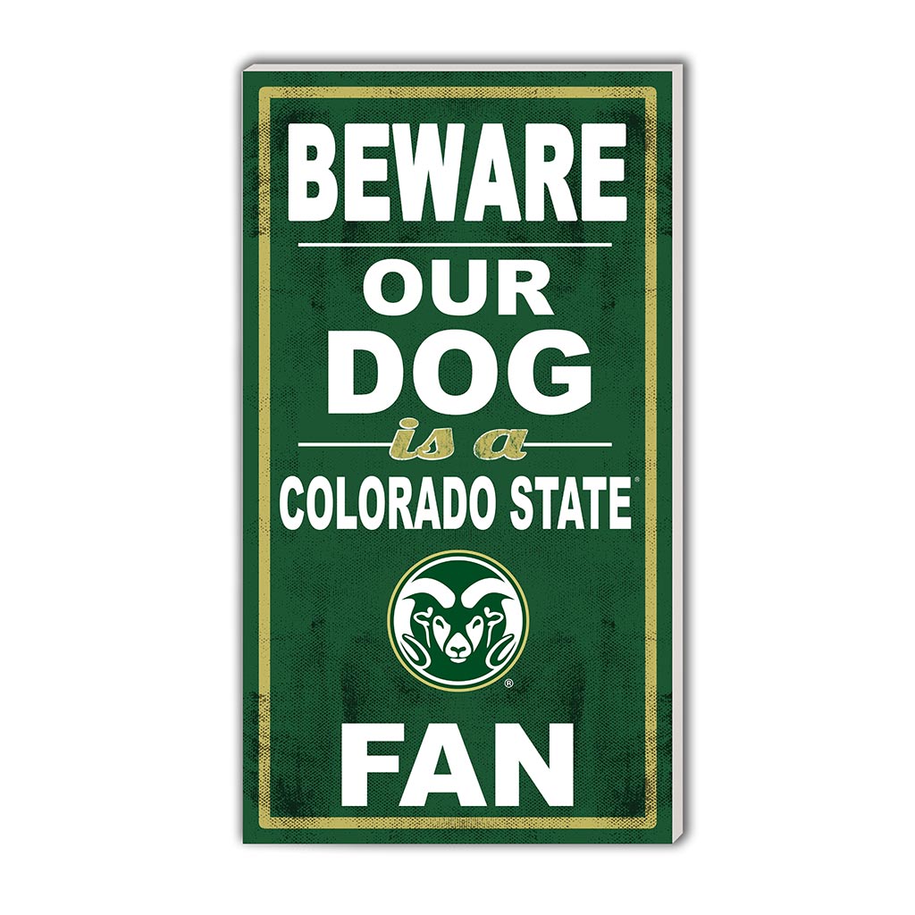 11x20 Indoor Outdoor Sign BEWARE of Dog Colorado State-Ft. Collins Rams