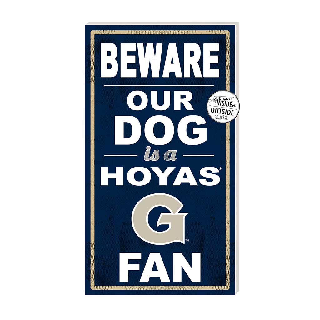 11x20 Indoor Outdoor Sign BEWARE of Dog Georgetown Hoyas