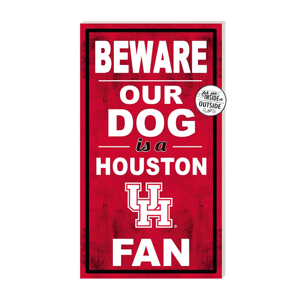 11x20 Indoor Outdoor Sign BEWARE of Dog Houston Cougars