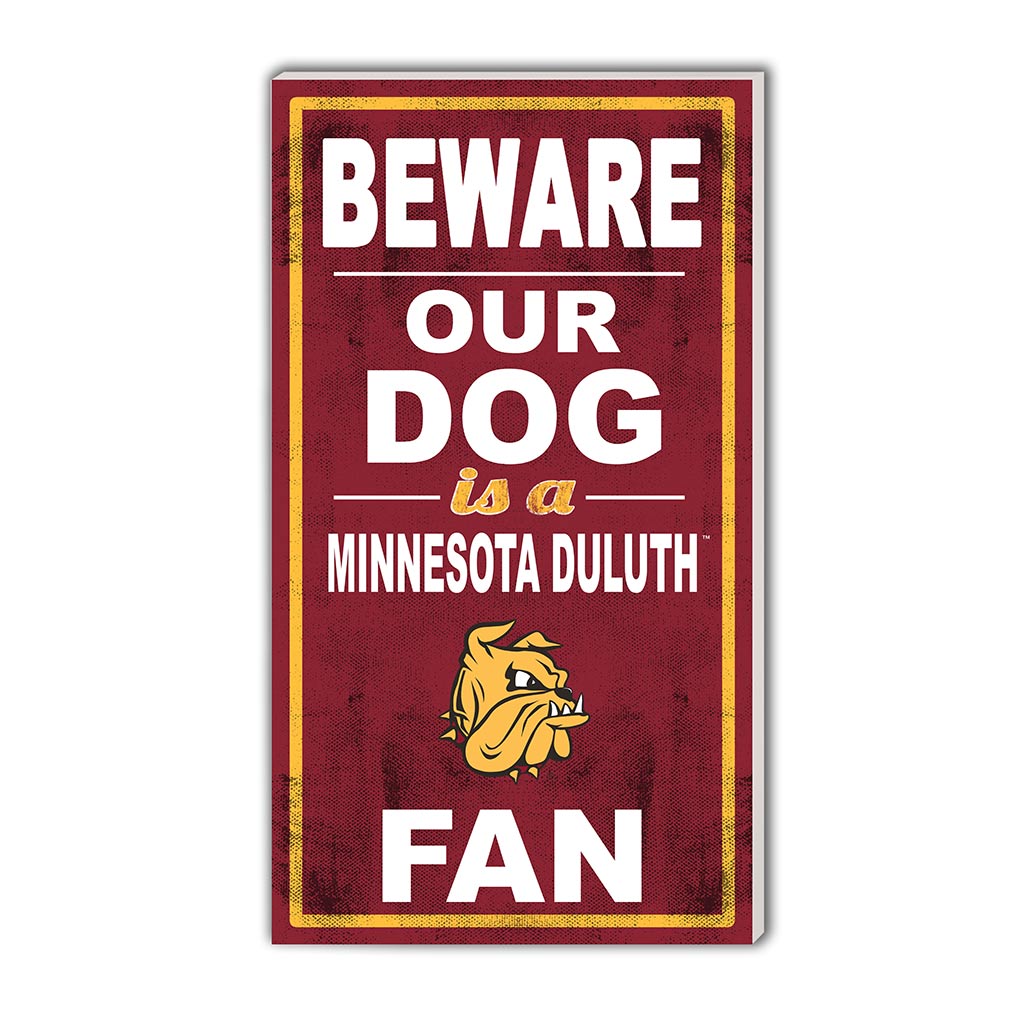 11x20 Indoor Outdoor Sign BEWARE of Dog Minnesota (Duluth) Bulldogs