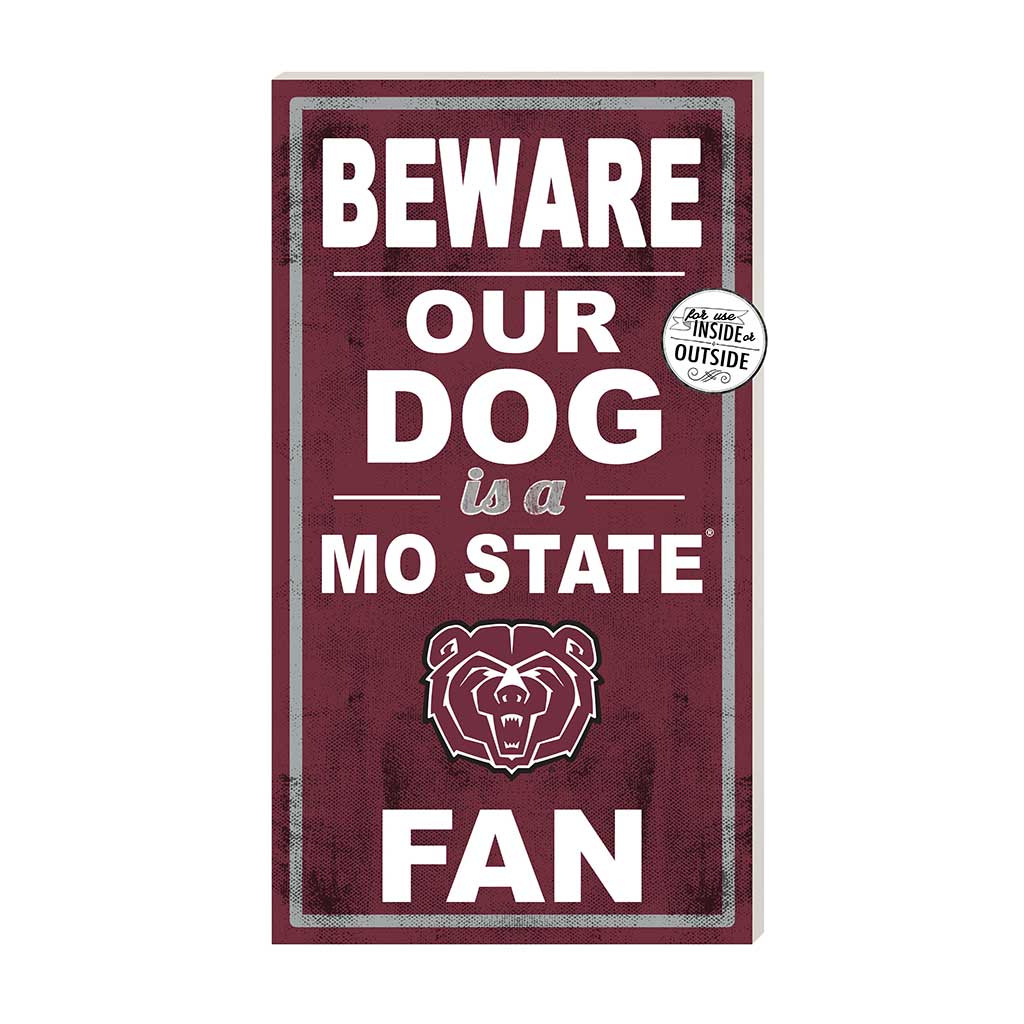 11x20 Indoor Outdoor Sign BEWARE of Dog Missouri State Bears
