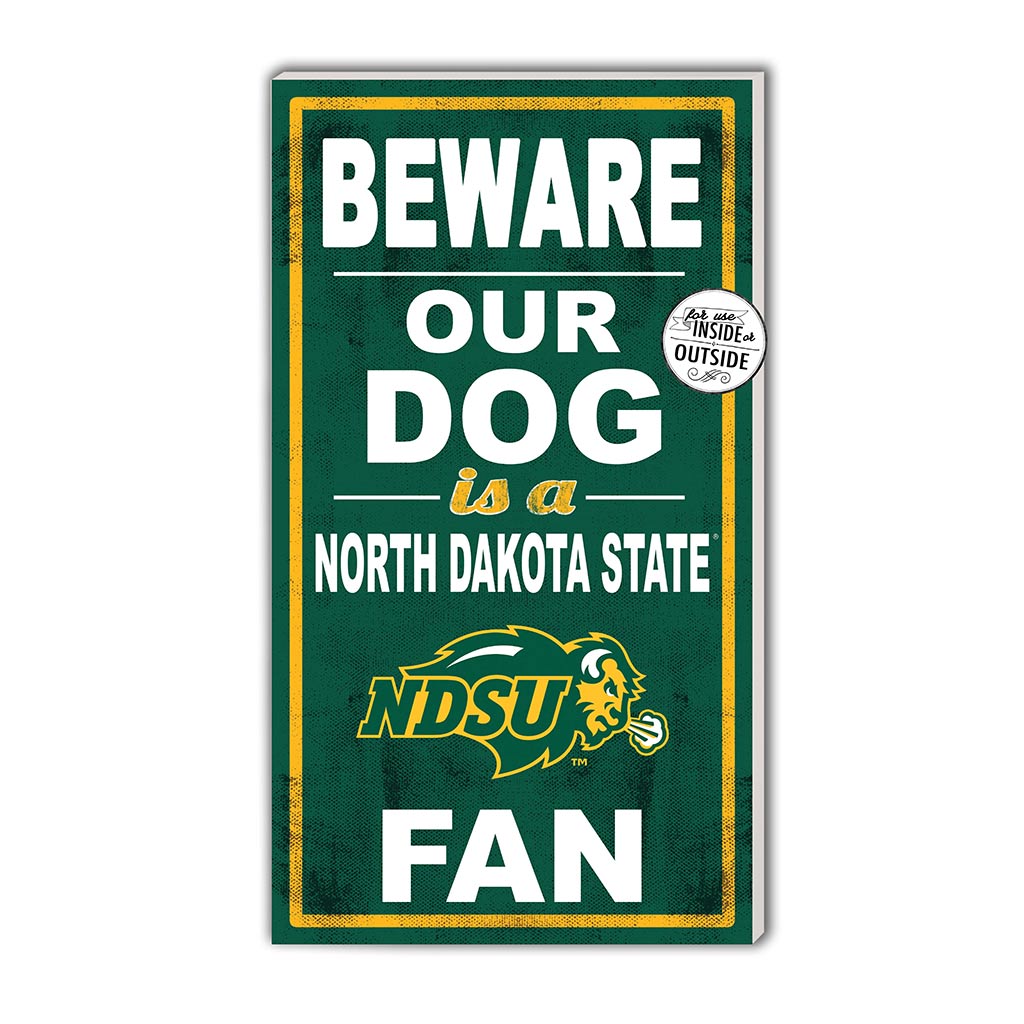 11x20 Indoor Outdoor Sign BEWARE of Dog North Dakota State Bison