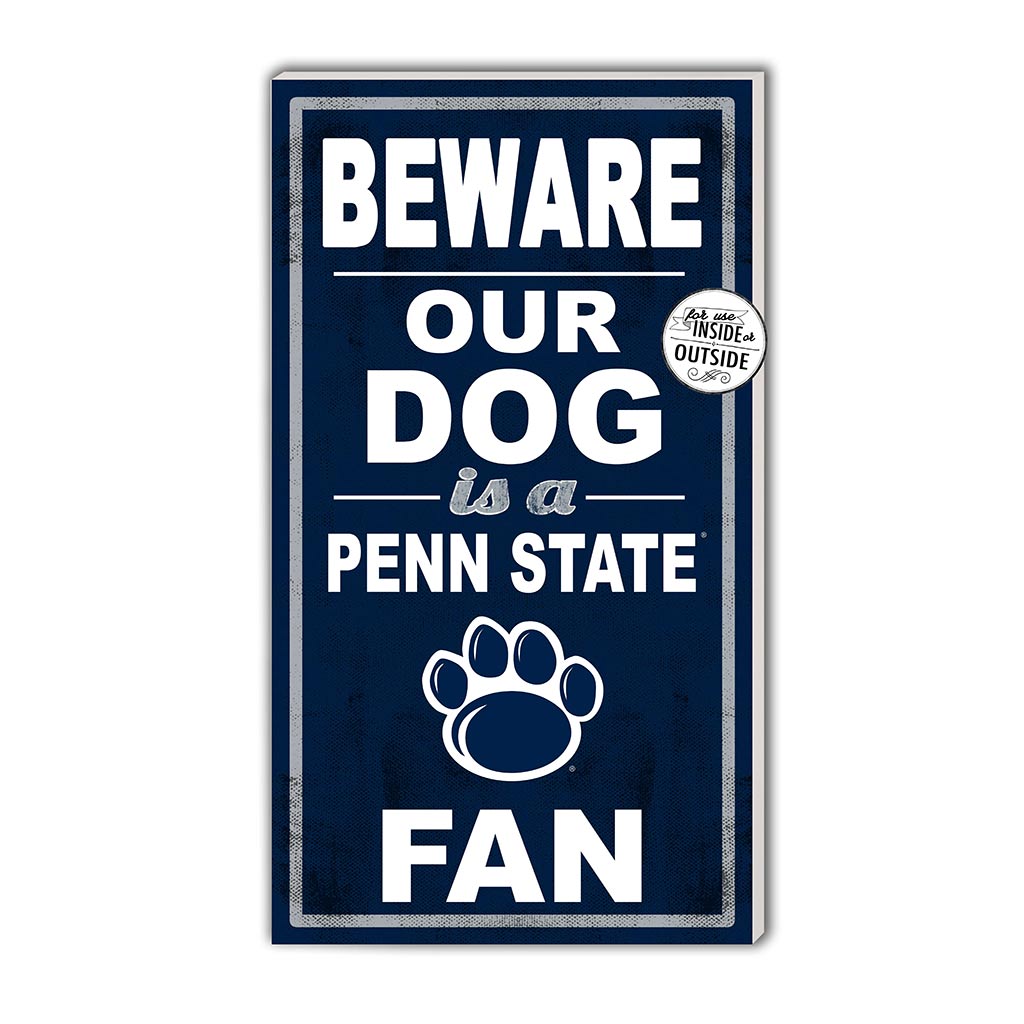 11x20 Indoor Outdoor Sign BEWARE of Dog Penn State Nittany Lions