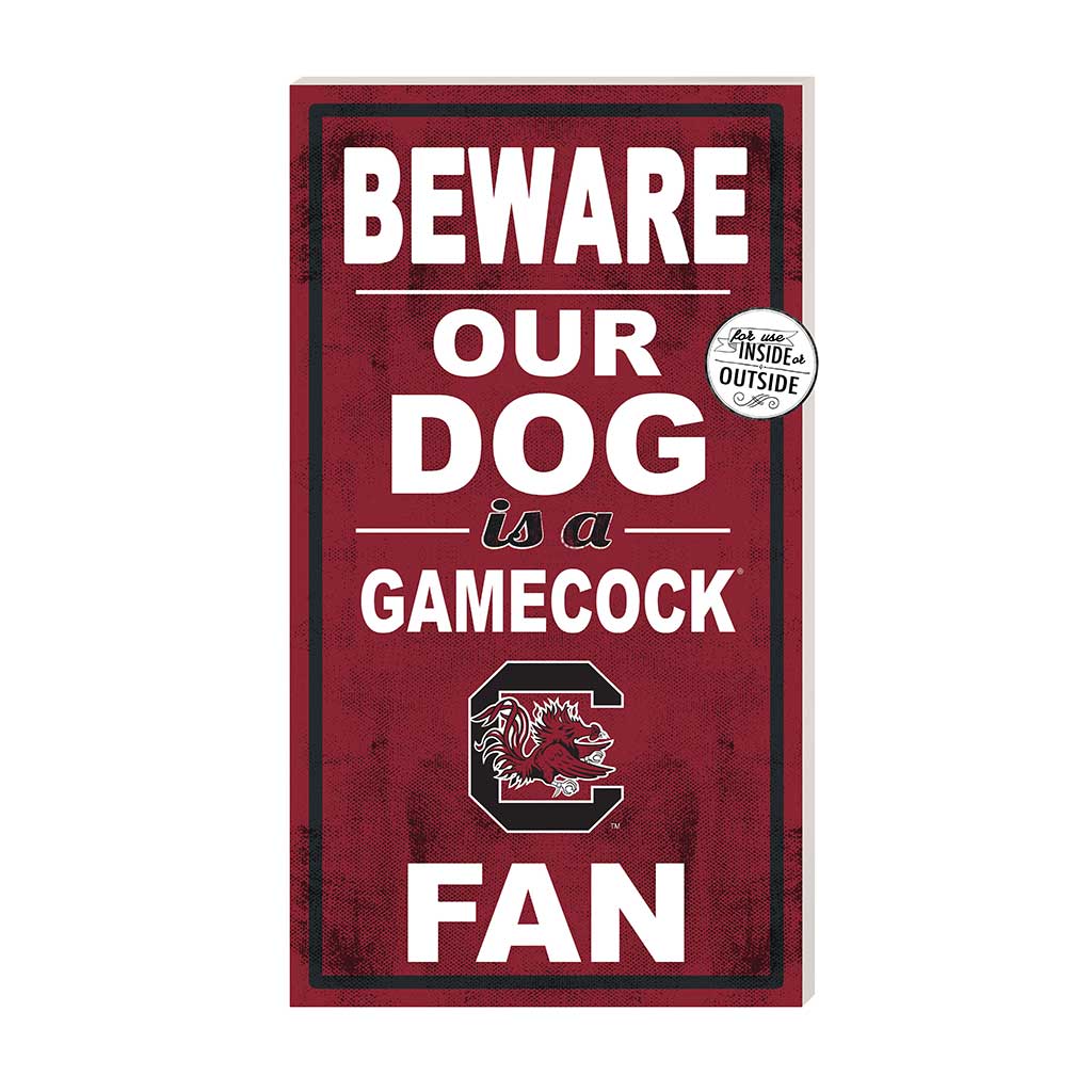 11x20 Indoor Outdoor Sign BEWARE of Dog South Carolina Gamecocks