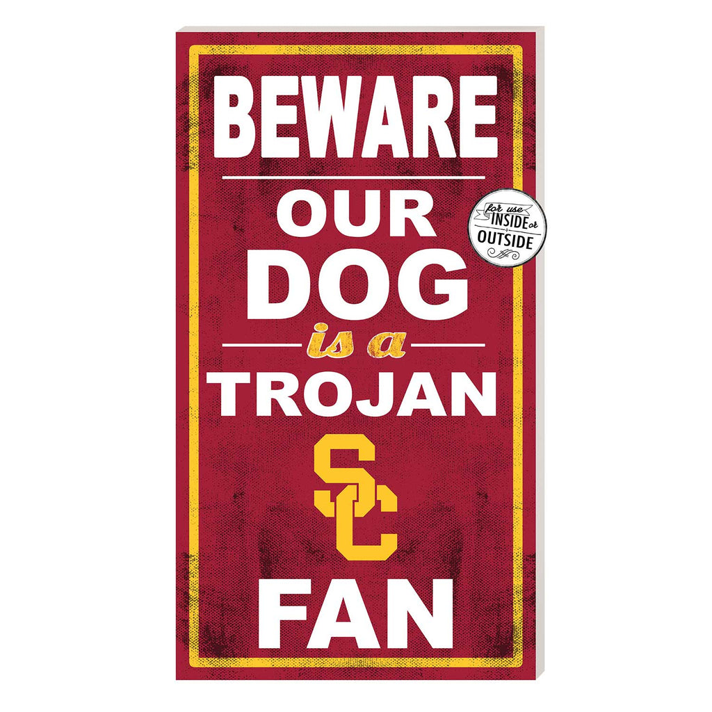 11x20 Indoor Outdoor Sign BEWARE of Dog Southern California Trojans
