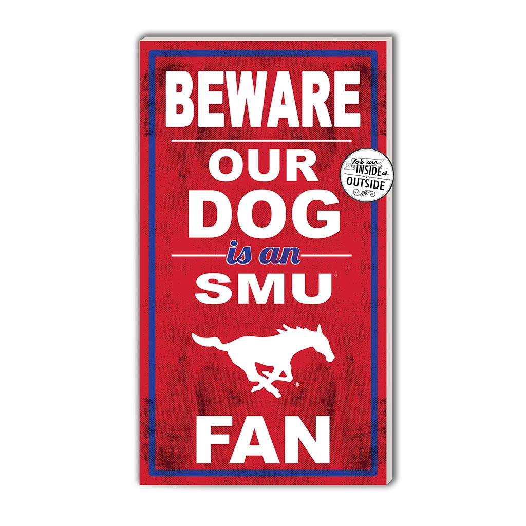 11x20 Indoor Outdoor Sign BEWARE of Dog Southern Methodist Mustangs