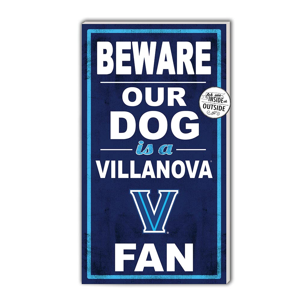 11x20 Indoor Outdoor Sign BEWARE of Dog Villanova Wildcats