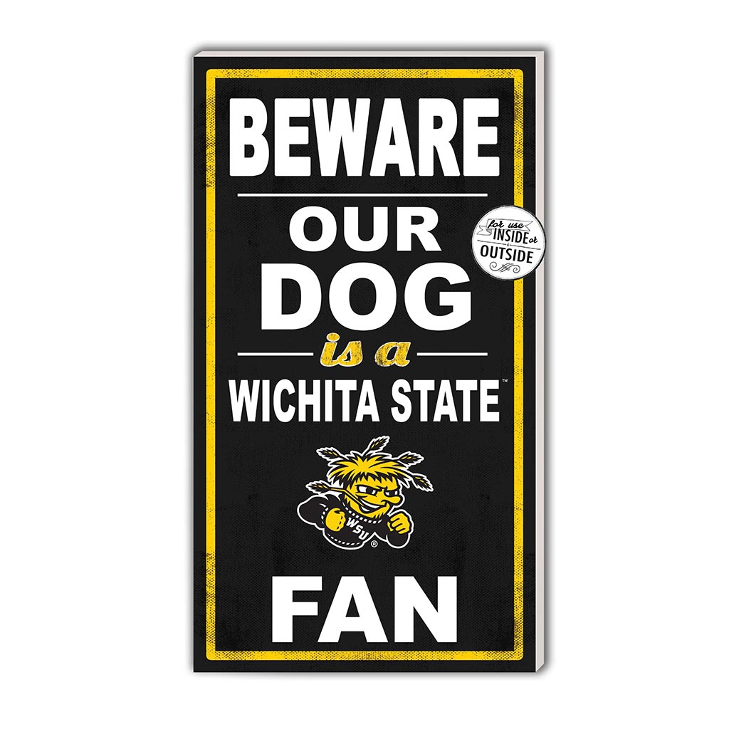 11x20 Indoor Outdoor Sign BEWARE of Dog Wichita State Shockers