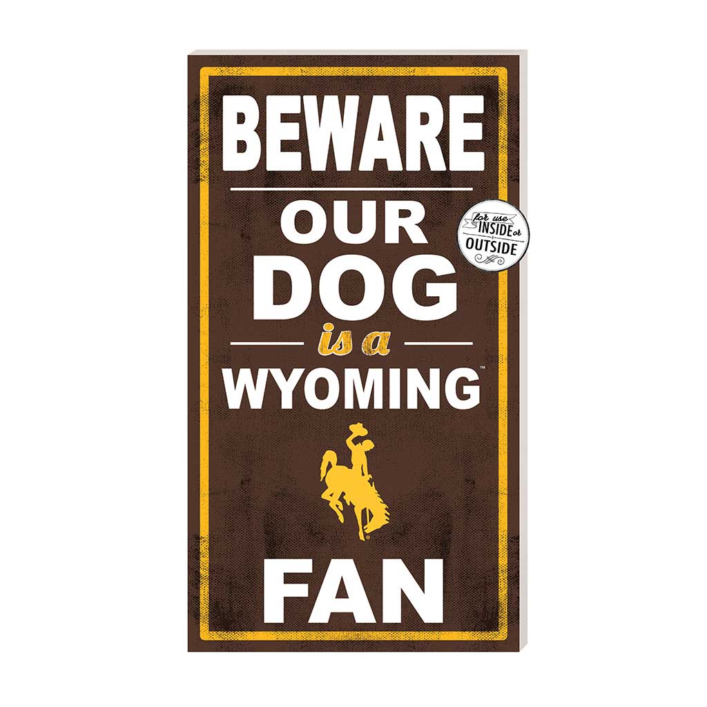 11x20 Indoor Outdoor Sign BEWARE of Dog Wyoming Cowboys