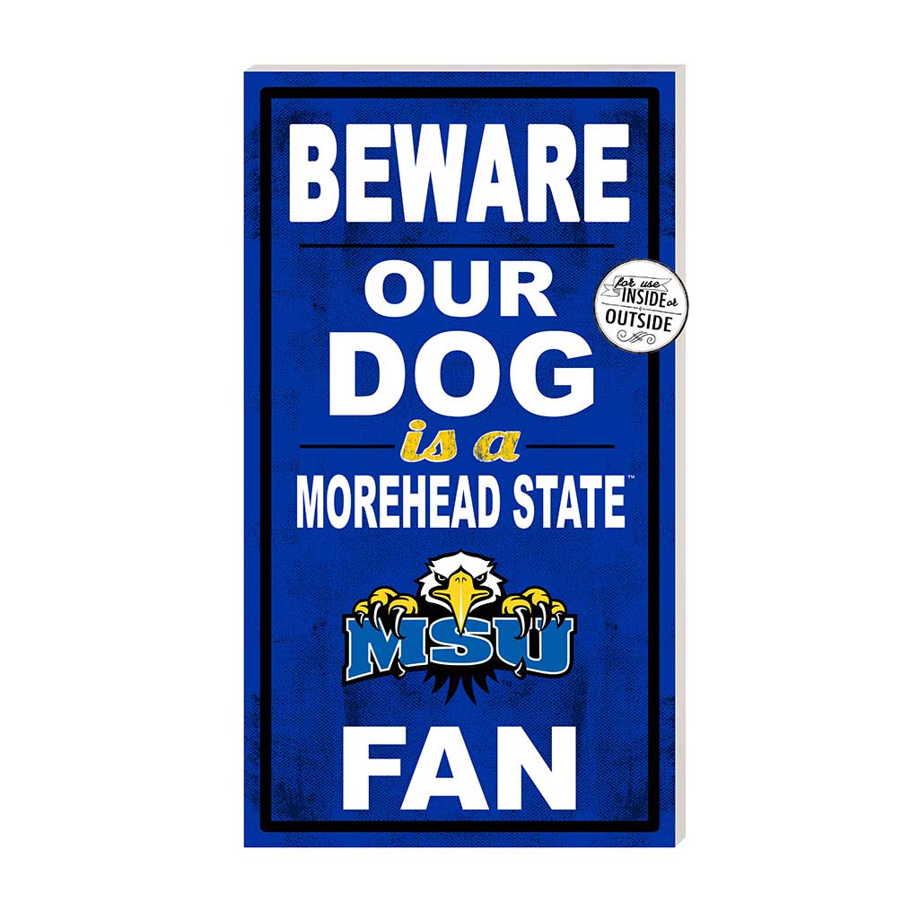 11x20 Indoor Outdoor Sign BEWARE of Dog Morehead State Eagles