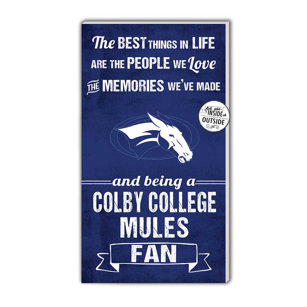 11x20 Indoor Outdoor Sign The Best Things Colby College White Mules