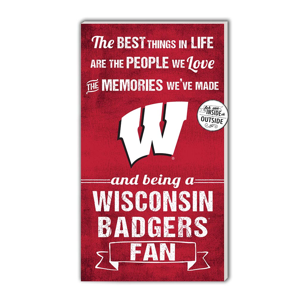 11x20 Indoor Outdoor Sign The Best Things Wisconsin Badgers