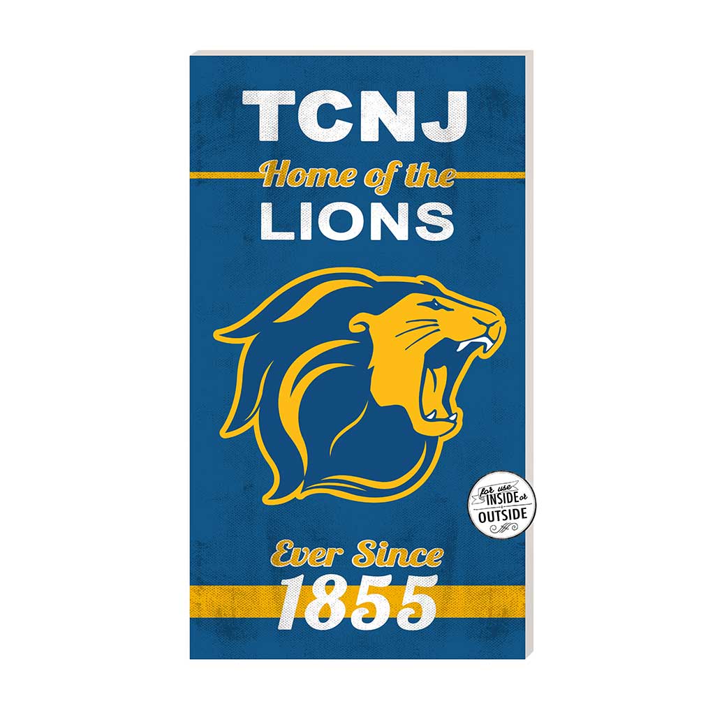 11x20 Indoor Outdoor Sign Home of the The College of New Jersey Lions