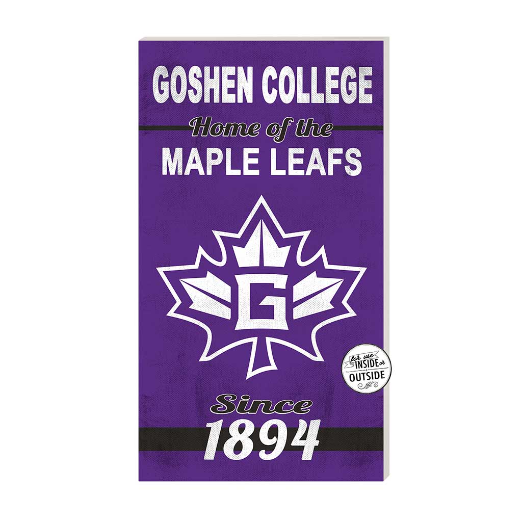 11x20 Indoor Outdoor Sign Home of the Goshen College Maple Leafs
