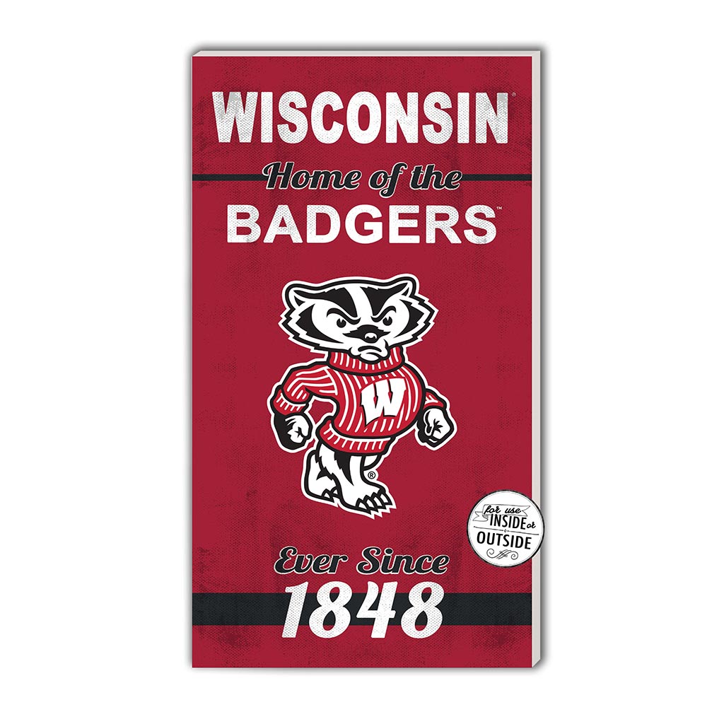 11x20 Indoor Outdoor Sign Home of the Wisconsin Badgers