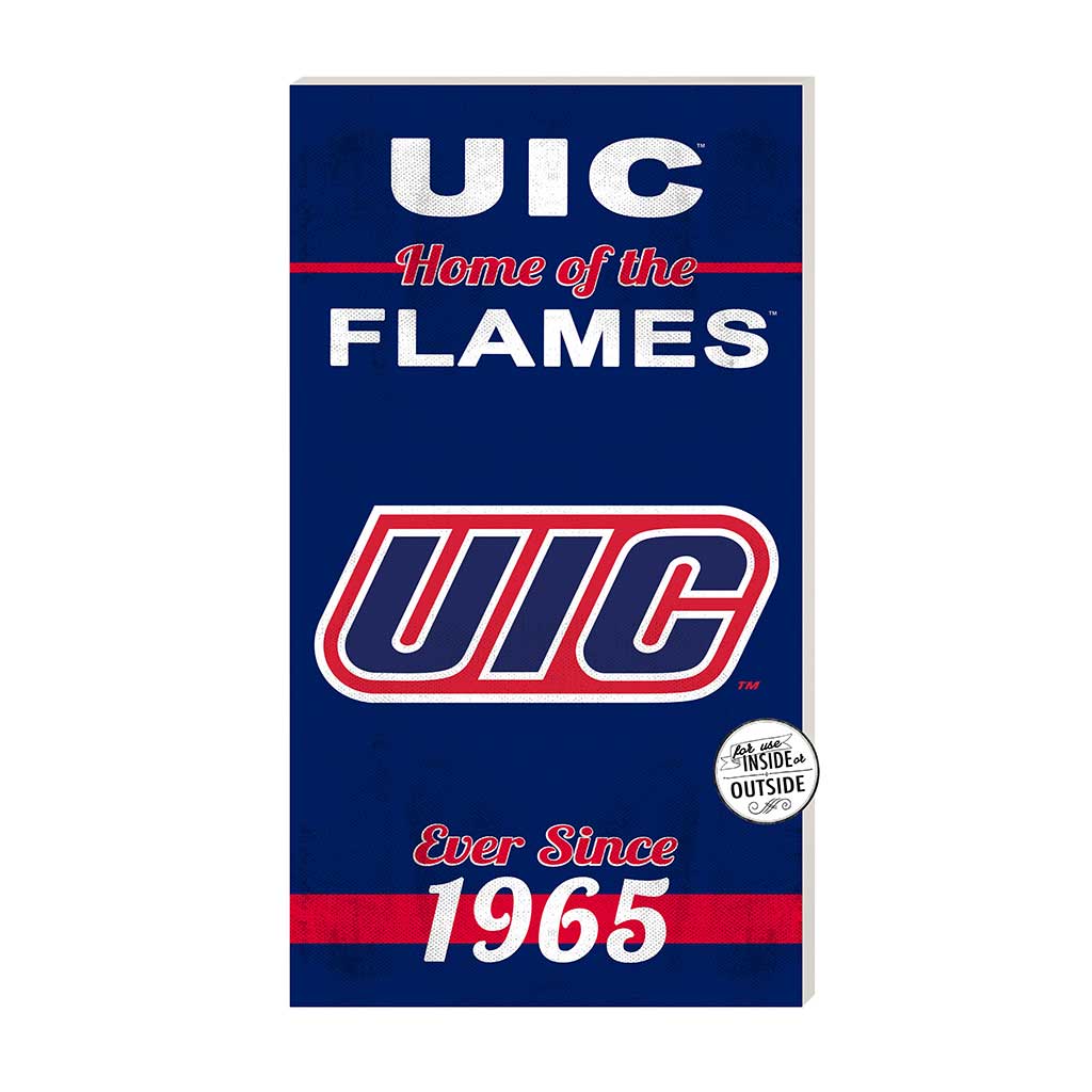 11x20 Indoor Outdoor Sign Home of the Illinois Chicago Flames