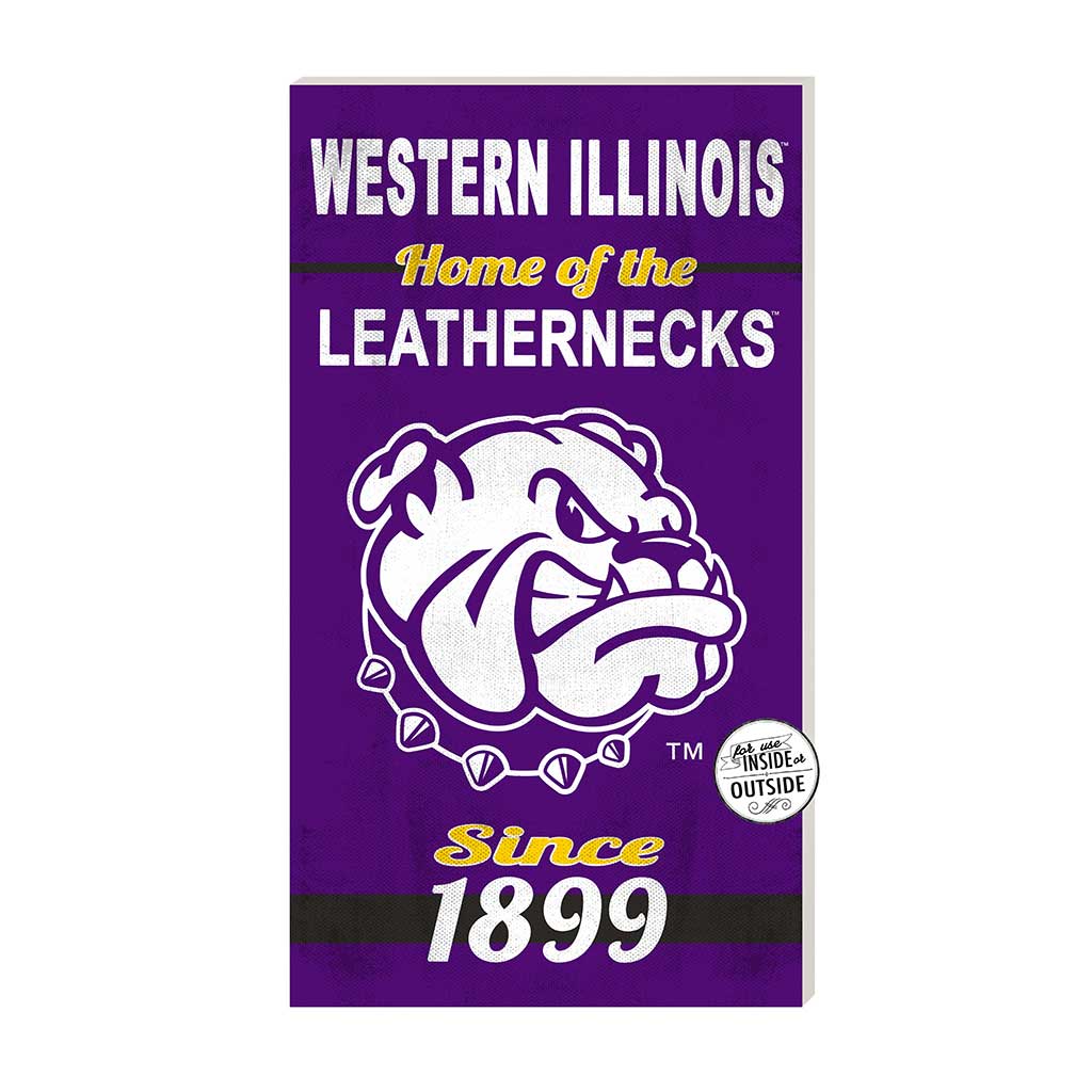 11x20 Indoor Outdoor Sign Home of the Western Illinois Leathernecks