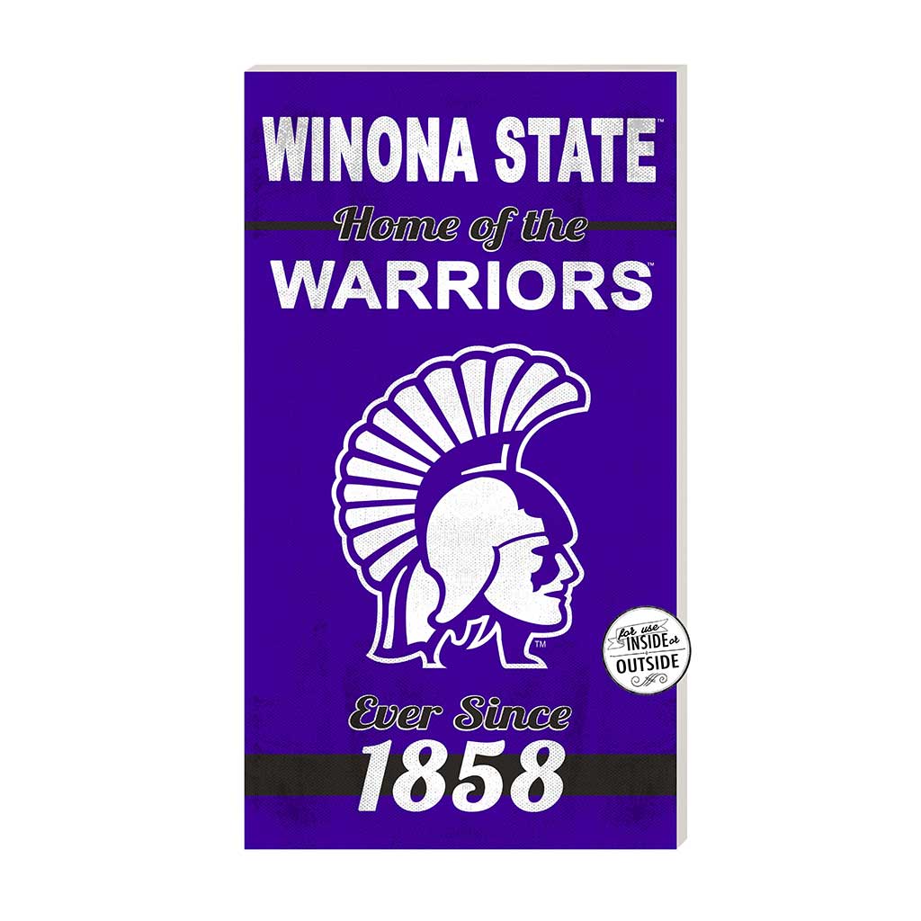 11x20 Indoor Outdoor Sign Home of the Winona State University Warriors