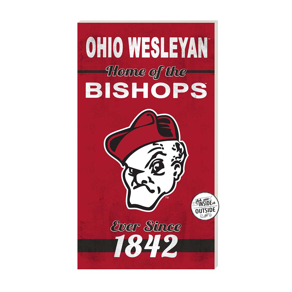 11x20 Indoor Outdoor Sign Home of the Ohio Wesleyan University Battling Bishops