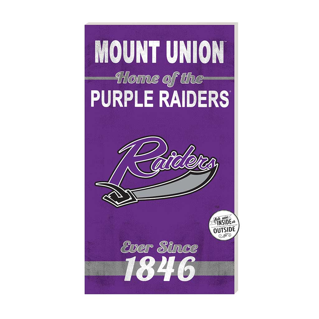 11x20 Indoor Outdoor Sign Home of the University of Mount Union Raiders