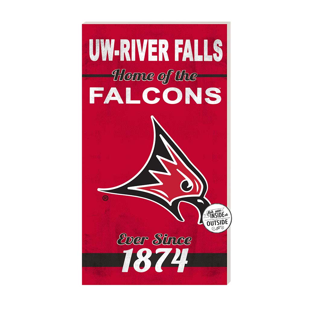 11x20 Indoor Outdoor Sign Home of the Wisconsin - River Falls FALCONS