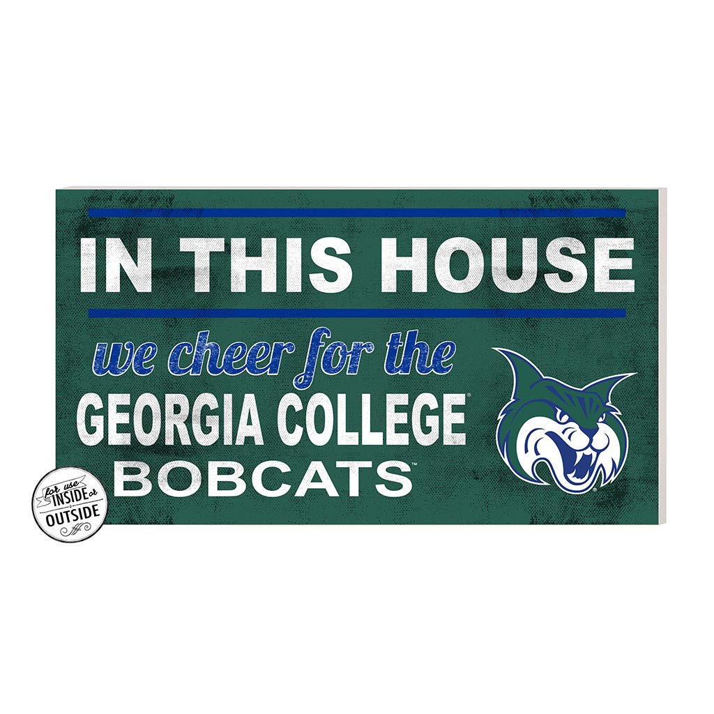 20x11 Indoor Outdoor Sign In This House Georgia College Bobcats