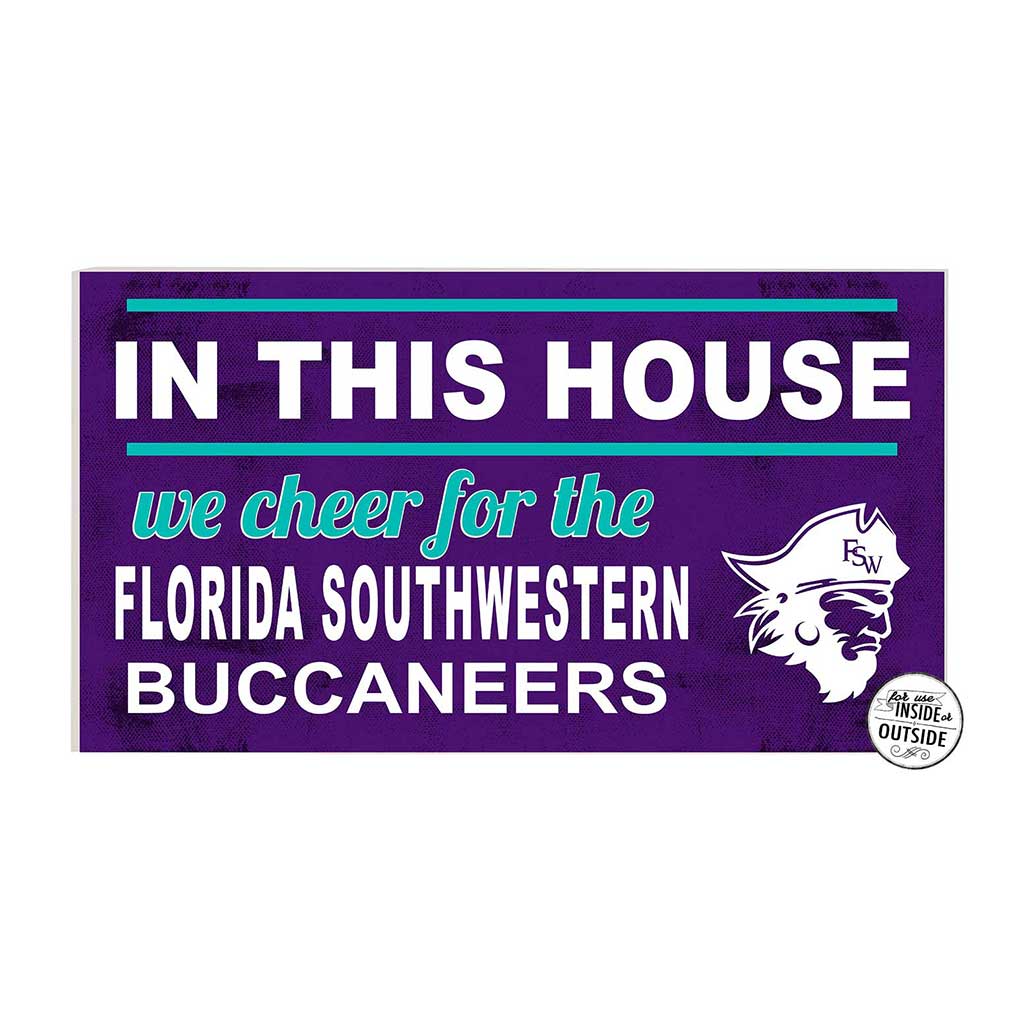 20x11 Indoor Outdoor Sign In This House Florida Southwestern State Buccaneers