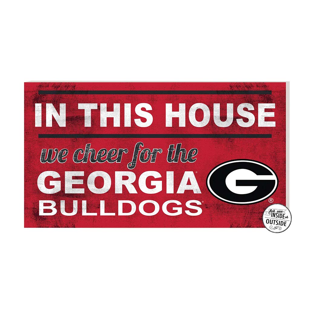20x11 Indoor Outdoor Sign In This House Georgia Bulldogs