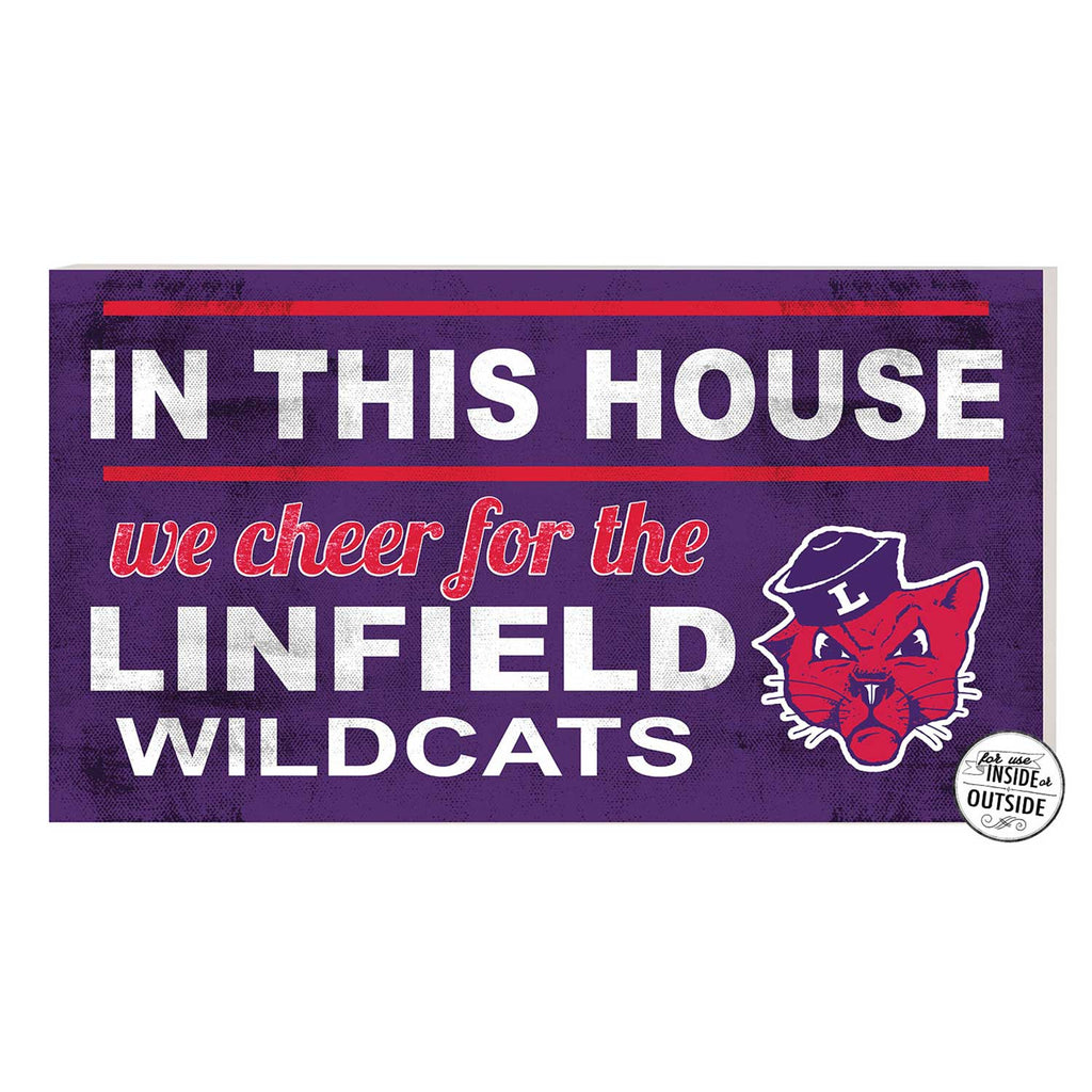 20x11 Indoor Outdoor Sign In This House Linfield College Wildcats