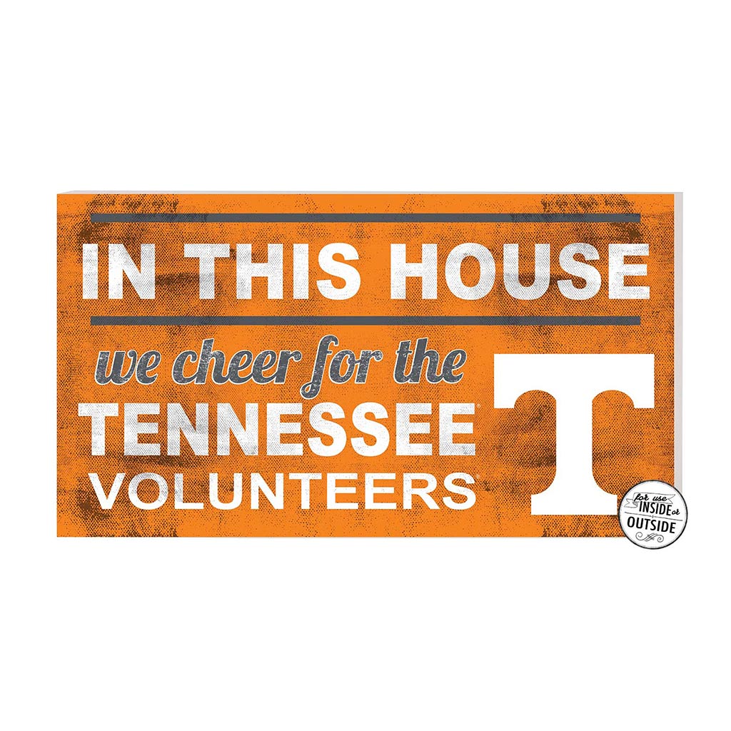 20x11 Indoor Outdoor Sign In This House Tennessee Volunteers