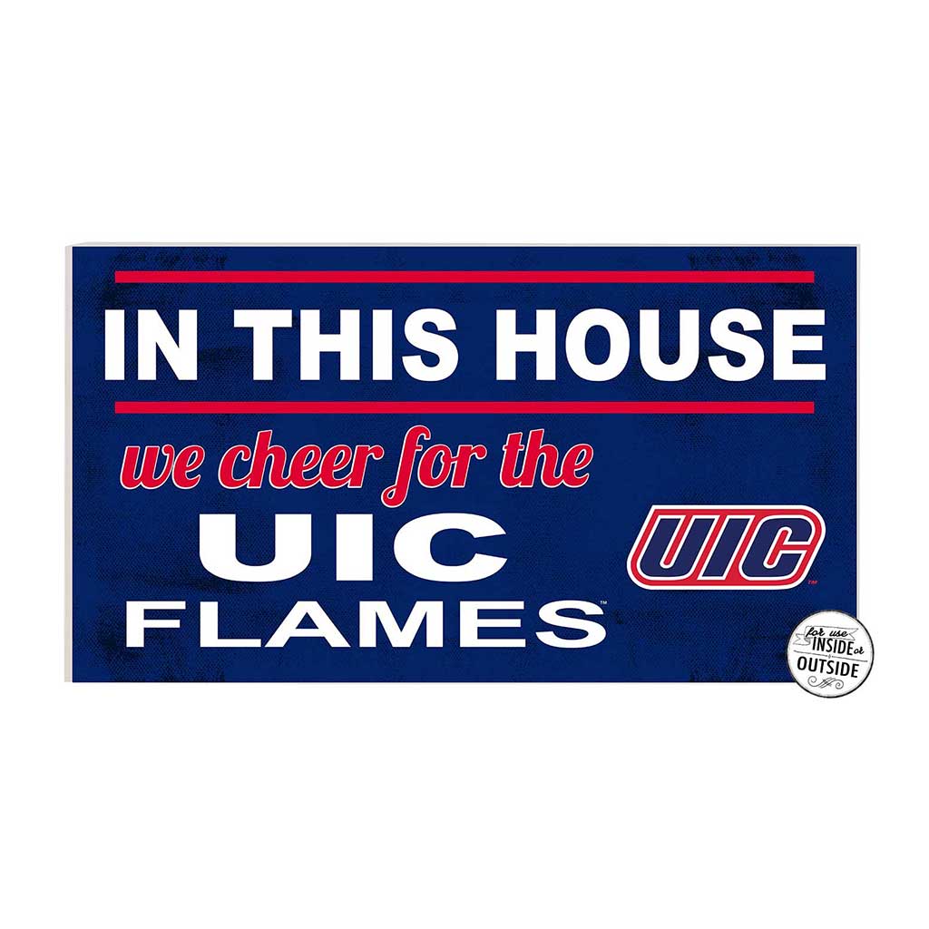 20x11 Indoor Outdoor Sign In This House Illinois Chicago Flames