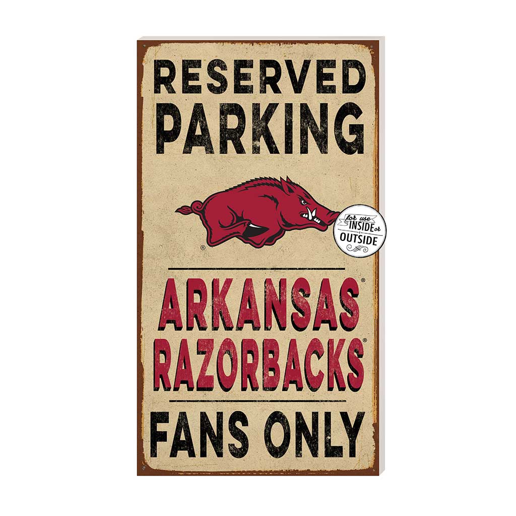 11x20 Indoor Outdoor Reserved Parking Sign Arkansas Razorbacks
