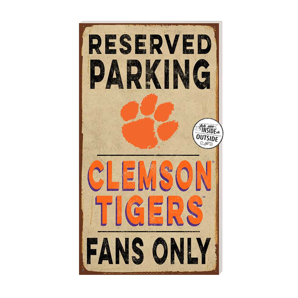 11x20 Indoor Outdoor Reserved Parking Sign Clemson Tigers