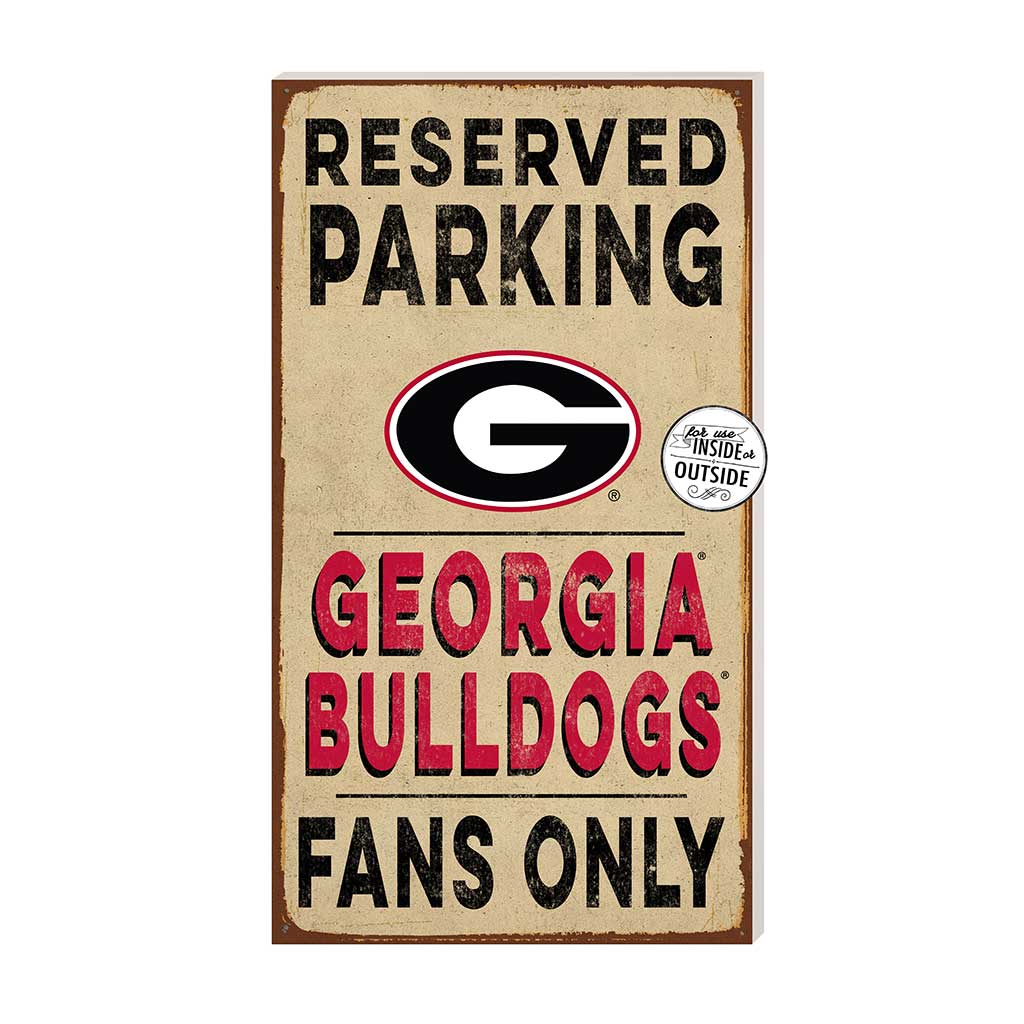 11x20 Indoor Outdoor Reserved Parking Sign Georgia Bulldogs