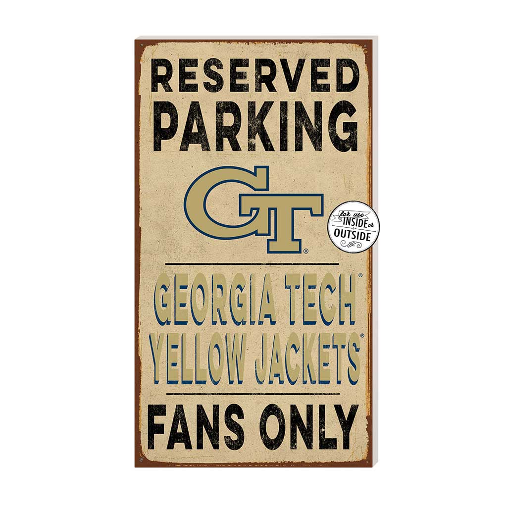 11x20 Indoor Outdoor Reserved Parking Sign Georgia Tech Yellow Jackets