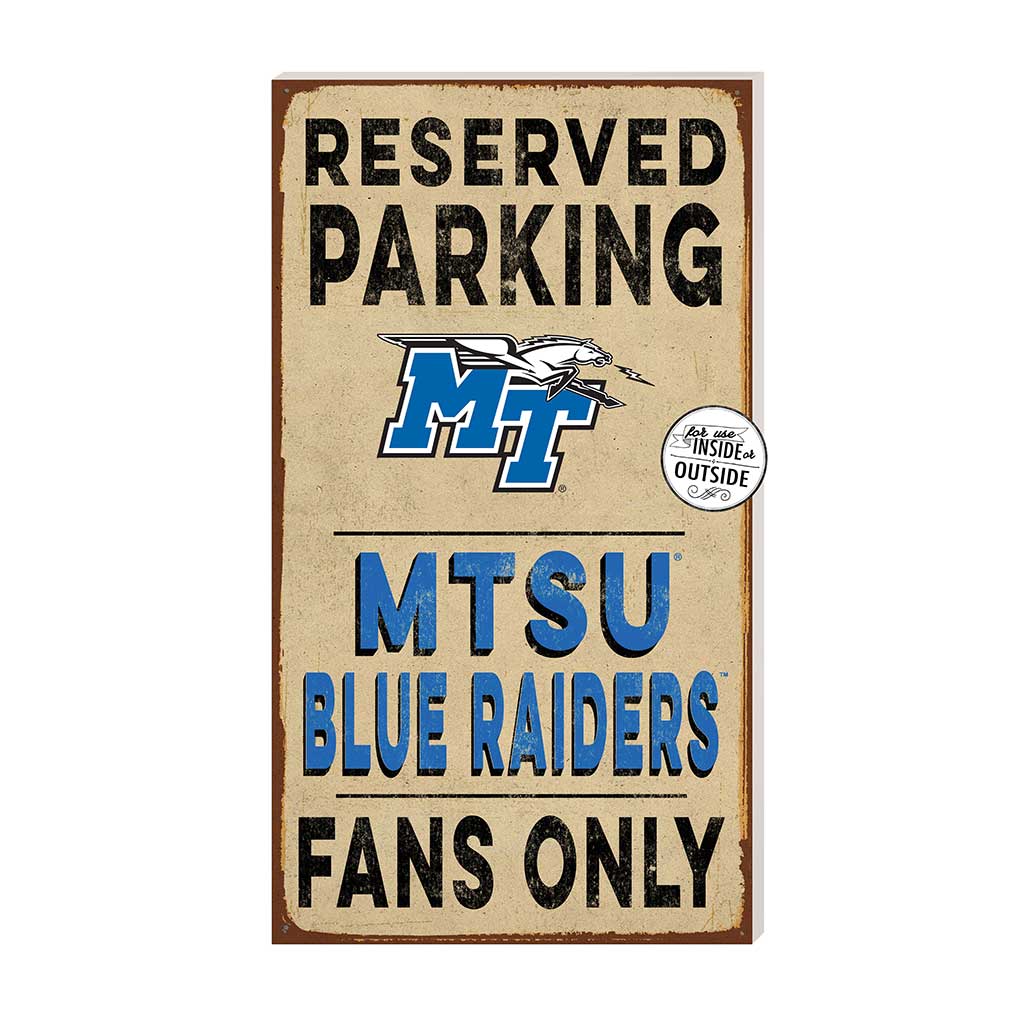 11x20 Indoor Outdoor Reserved Parking Sign Middle Tennessee State Blue Raiders