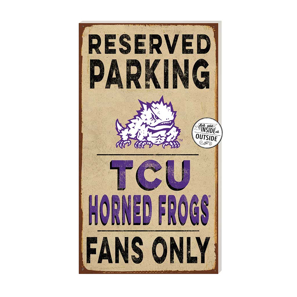 11x20 Indoor Outdoor Reserved Parking Sign Texas Christian Horned Frogs