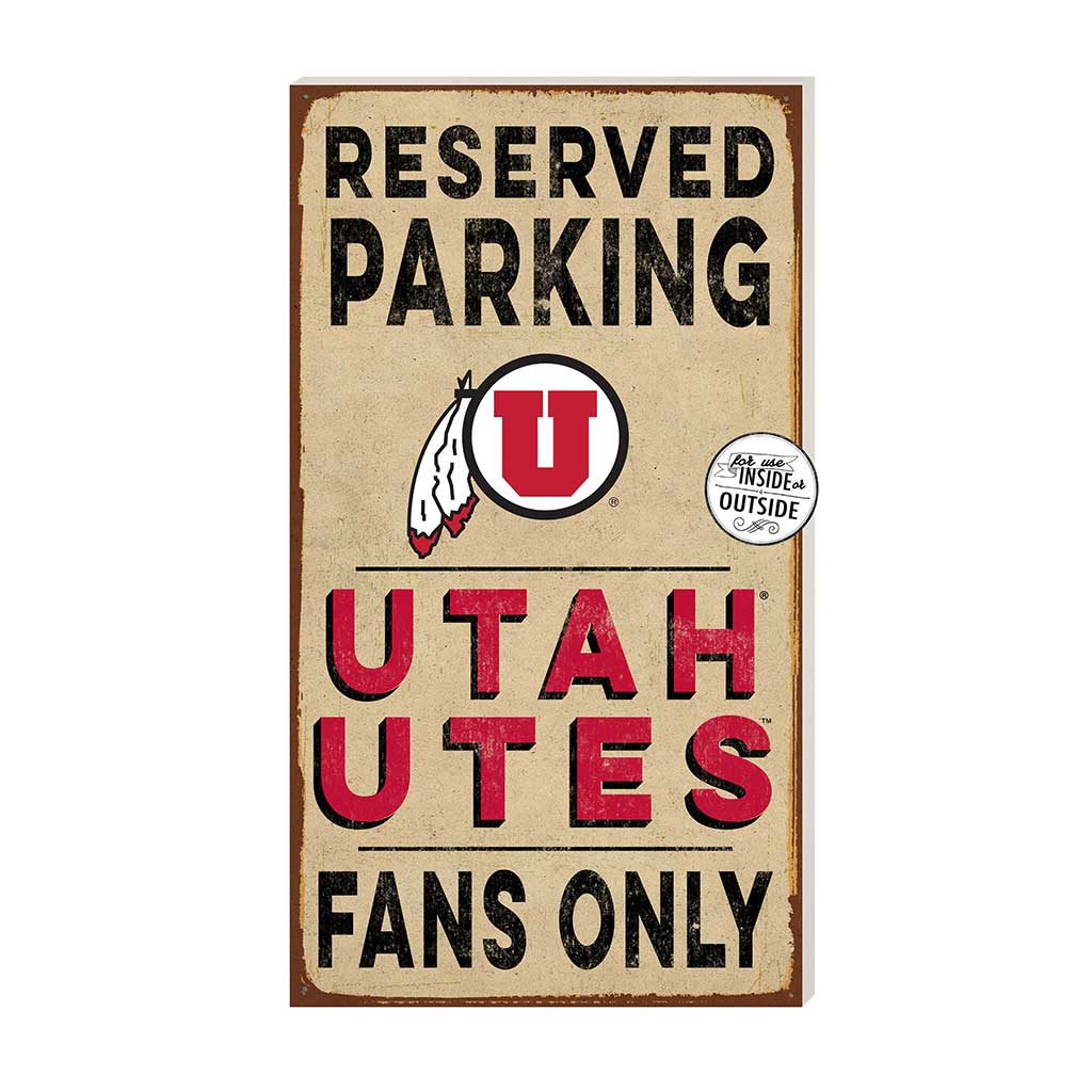 11x20 Indoor Outdoor Reserved Parking Sign Utah Running Utes