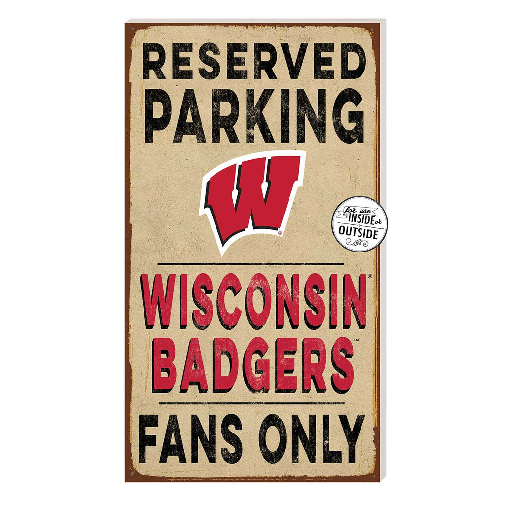 11x20 Indoor Outdoor Reserved Parking Sign Wisconsin Badgers