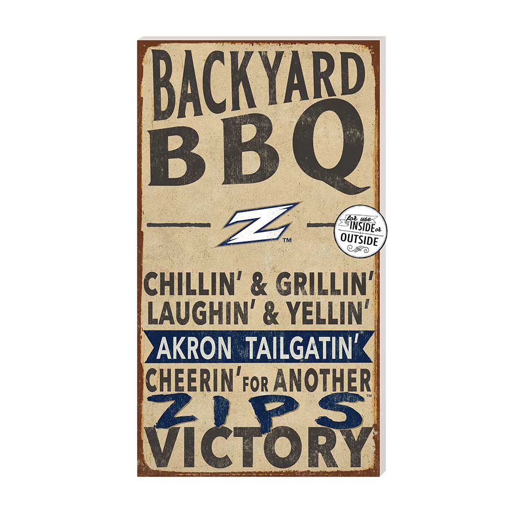 11x20 Indoor Outdoor BBQ Sign Akron Zips