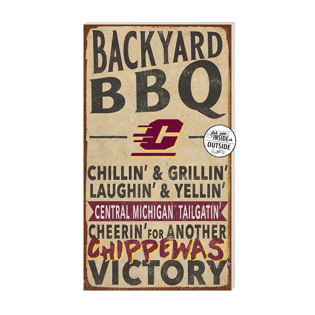 11x20 Indoor Outdoor BBQ Sign Central Michigan Chippewas