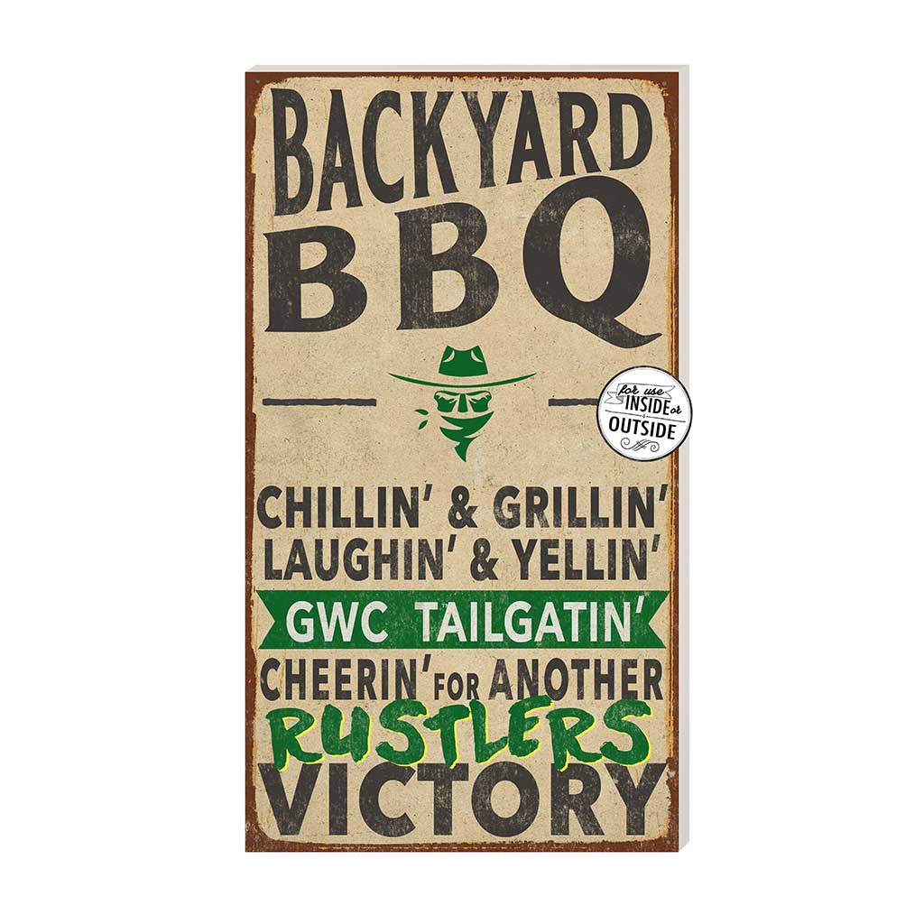 11x20 Indoor Outdoor BBQ Sign Golden West Coast College Rustlers