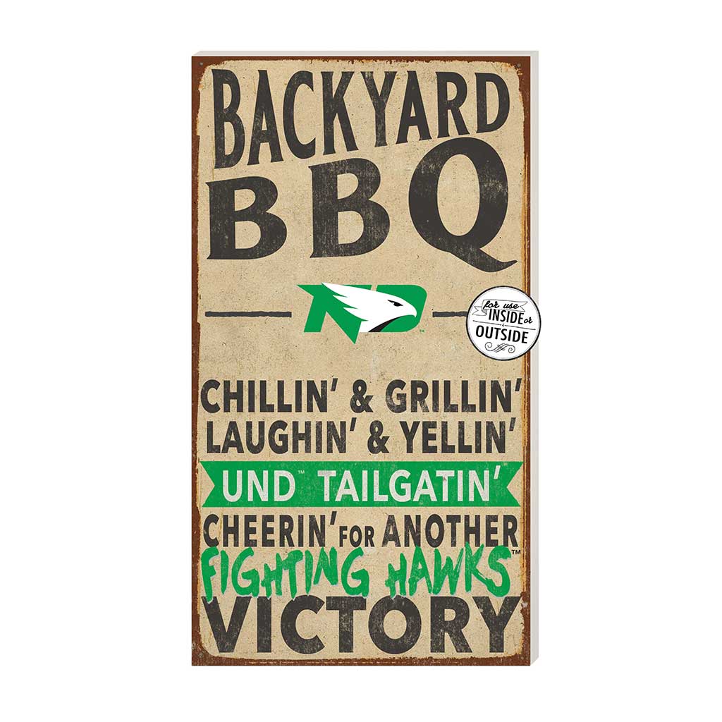 11x20 Indoor Outdoor BBQ Sign North Dakota Fighting Hawks