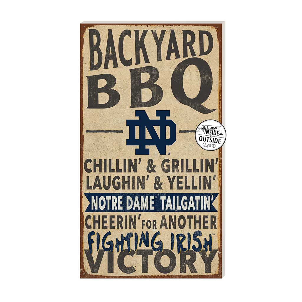 11x20 Indoor Outdoor BBQ Sign Notre Dame Fighting Irish