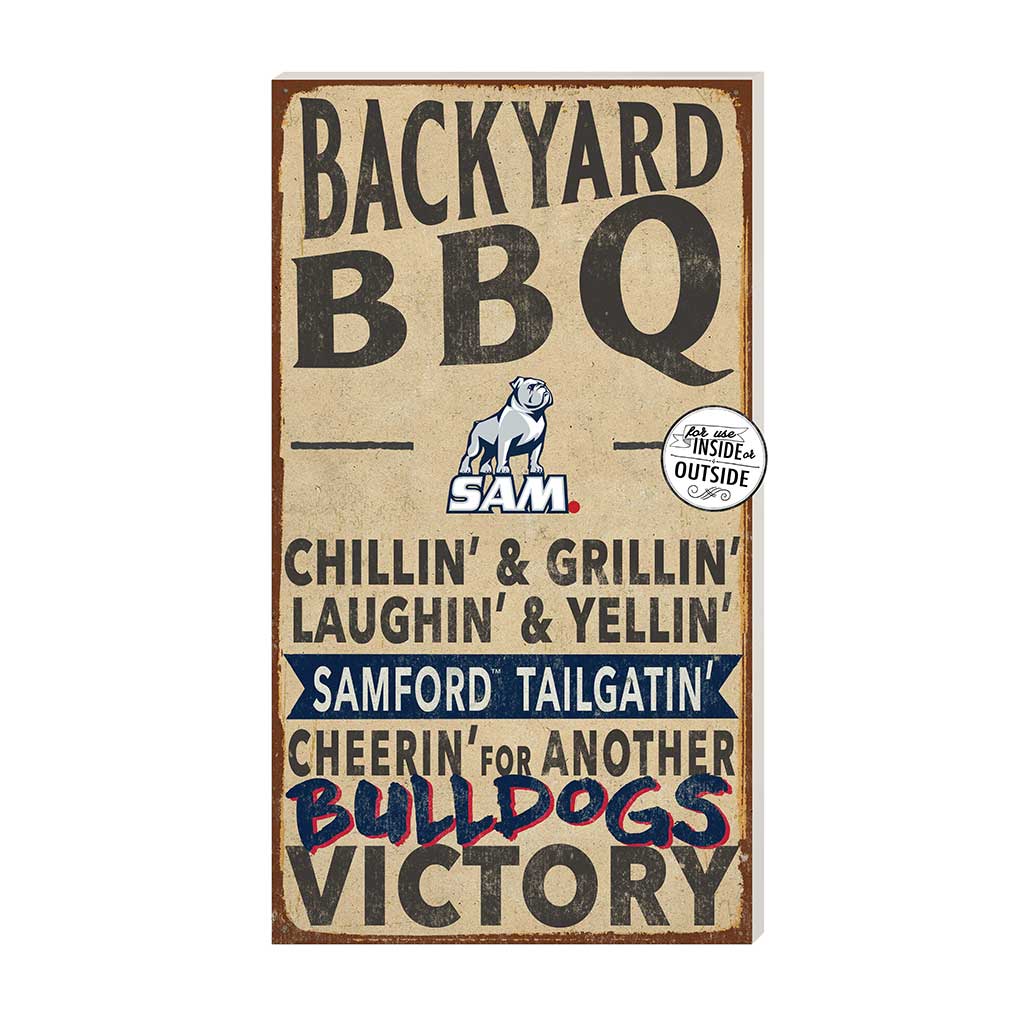 11x20 Indoor Outdoor BBQ Sign Samford Bulldogs