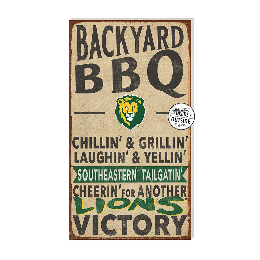 11x20 Indoor Outdoor BBQ Sign Southeastern Louisiana Lions